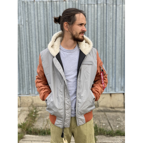 MA-1 HOODED CB Alpha Industries SILVER